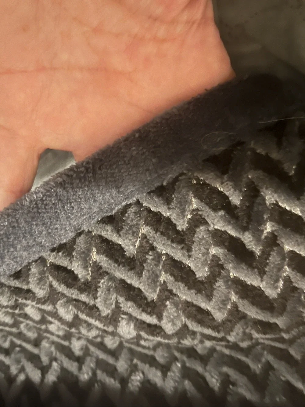 Textured Black Mattress Topper / Protective Cover